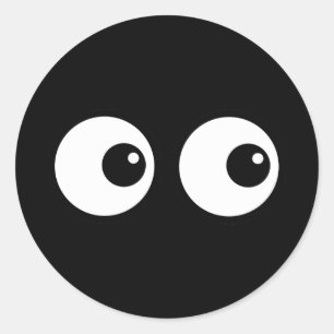 Cartoon Eyes Ronde Sticker