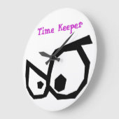 Cartoon Eyes Time Keeper Wall Clock Grote Klok (Hoek)