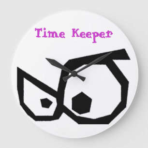 Cartoon Eyes Time Keeper Wall Clock Grote Klok