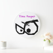 Cartoon Eyes Time Keeper Wall Clock Grote Klok (Huis)