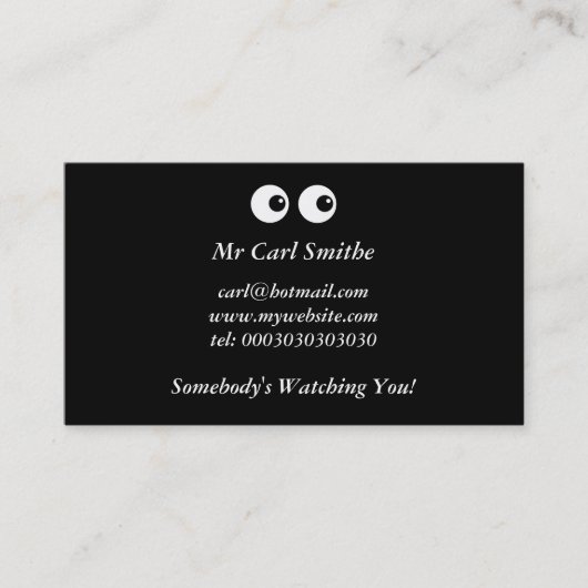 Cartoon Eyes Visitekaartje (Voorkant)