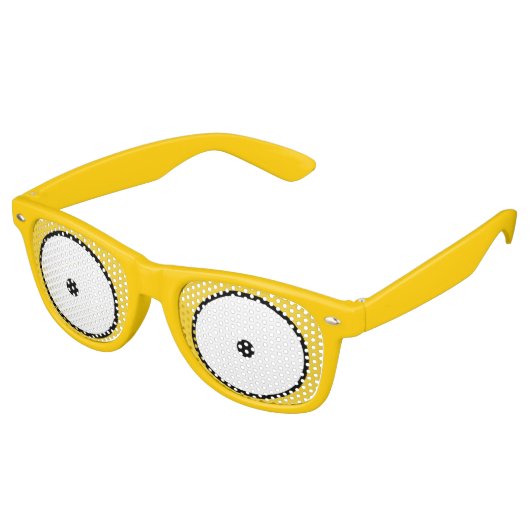 Cartoon Eyes Wide Open Gele Zonnebril (Gekanteld)
