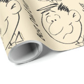 cartoon Face "Best Dad Ever" Cadeaupapier (Rol Hoek)