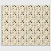 cartoon Face "Best Dad Ever" Cadeaupapier (Vlak)