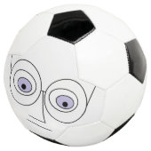 Cartoon Face Wearing Glasses Design Hilarious Voetbal (Drie kwart)