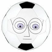 Cartoon Face Wearing Glasses Design Hilarious Voetbal (Voorkant)