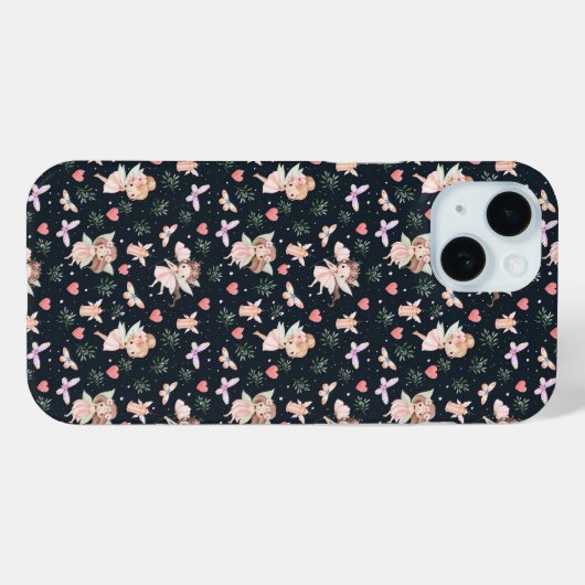 Cartoon Fairy With Flowers Seamless Pattern Case-Mate iPhone Case (Achterkant (horizontaal))