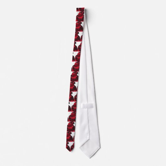 Cartoon Falcon Necktie Stropdas (Achterkant)