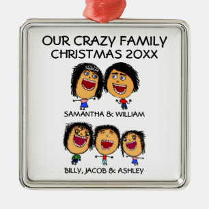 Cartoon familie van vijf Ornamenten