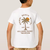 Cartoon Family Reunion Summer Holiday  T-shirt (Achterkant)