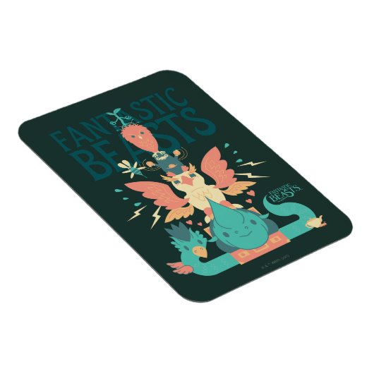 Cartoon Fantastic Beasts Emerge From Suitcase Magneet (Rechterzijde)