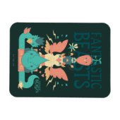 Cartoon Fantastic Beasts Emerge From Suitcase Magneet (Horizontaal)