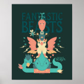 Cartoon Fantastic Beasts Emerge From Suitcase Poster (Voorkant)