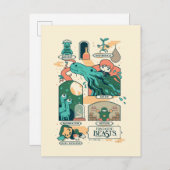 Cartoon Fantastic Beasts Scenes Briefkaart (Voorkant / Achterkant)
