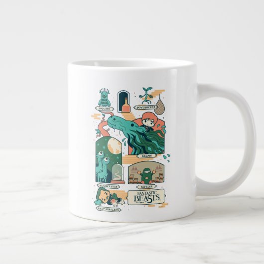 Cartoon Fantastic Beasts Scenes Grote Koffiekop (Rechts)