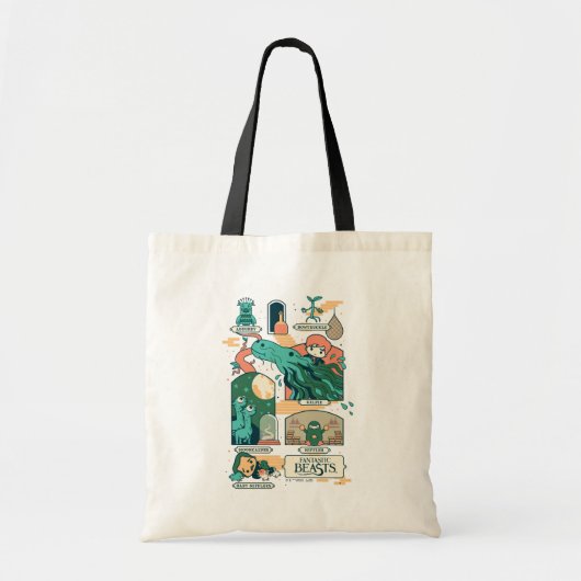 Cartoon Fantastic Beasts Scenes Tote Bag (Voorkant)