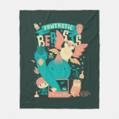 Cartoon Fantastic Beasts With Newt Scamander Fleece Deken (Voorkant)