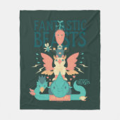 Cartoon Fantastische Beesten komen tevoorschijn ui Fleece Deken (Voorkant)