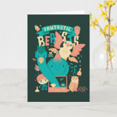 Cartoon Fantastische borsten met nieuwe scamander Kaart (Gele Bloem)