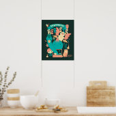 Cartoon Fantastische borsten met nieuwe scamander Poster (Keuken)