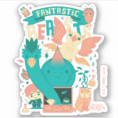 Cartoon Fantastische borsten met nieuwe scamander Sticker (Voorkant)