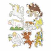 Cartoon Fantasy Beasts en Kunst Sticker (Voorkant)