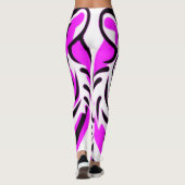 Cartoon Fantasy Paarse tijger Leggings (Achterkant)