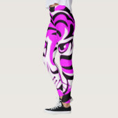 Cartoon Fantasy Paarse tijger Leggings (Links)
