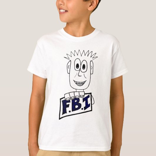 Cartoon FBI Agent T-shirt (Voorkant)