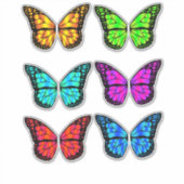 cartoon fee vlindervleugels sticker (Voorkant)