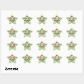 Cartoon Feet Bedankt w / Hart op Star Sticker (Vel)