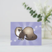 Cartoon Ferret Briefkaart (Staand voorkant)