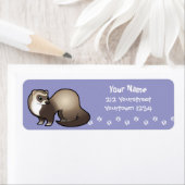 Cartoon Ferret Etiket (Insitu)