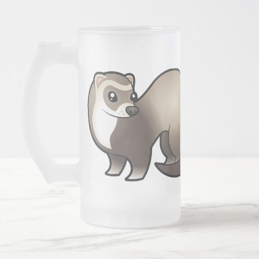 Cartoon Ferret Matglas Bierpul (Links)