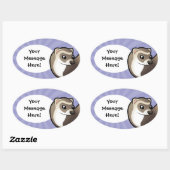 Cartoon Ferret Ovale Sticker (Vel)