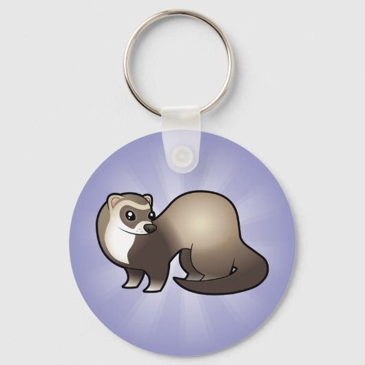 Cartoon Ferret Sleutelhanger (Voorkant)