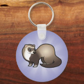 Cartoon Ferret Sleutelhanger (Voorkant)