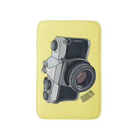 Cartoon filmcamera badmat (Voorkant Verticaal)