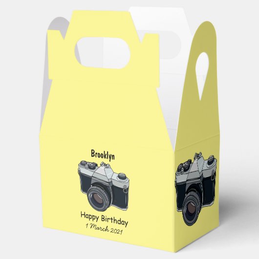 Cartoon filmcamera bedankdoosjes (Geopend)