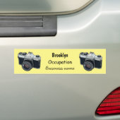 Cartoon filmcamera bumpersticker (Op auto)