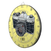 Cartoon filmcamera dartbord (Voorkant Rechts)