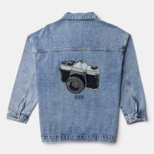 Cartoon filmcamera denim jacket