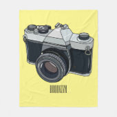 Cartoon filmcamera fleece deken (Voorkant)