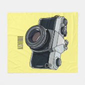 Cartoon filmcamera fleece deken (Voorkant (Horizontaal))