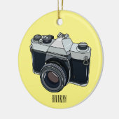 Cartoon filmcamera keramisch ornament (Links)
