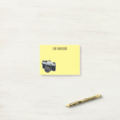 Cartoon filmcamera post-it® notes (Op bureau)