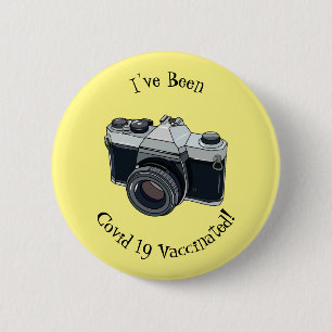 Cartoon filmcamera ronde button 5,7 cm
