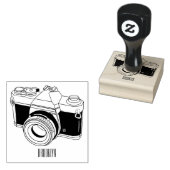 Cartoon filmcamera rubberstempel (Gestempeld)