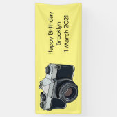 Cartoon filmcamera spandoek (Verticaal)