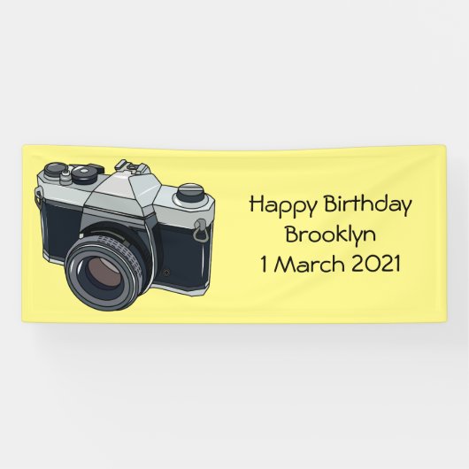 Cartoon filmcamera spandoek (Horizontaal)